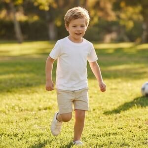 Carter's Boys Cream Casual Kids Above the Knee Shorts
